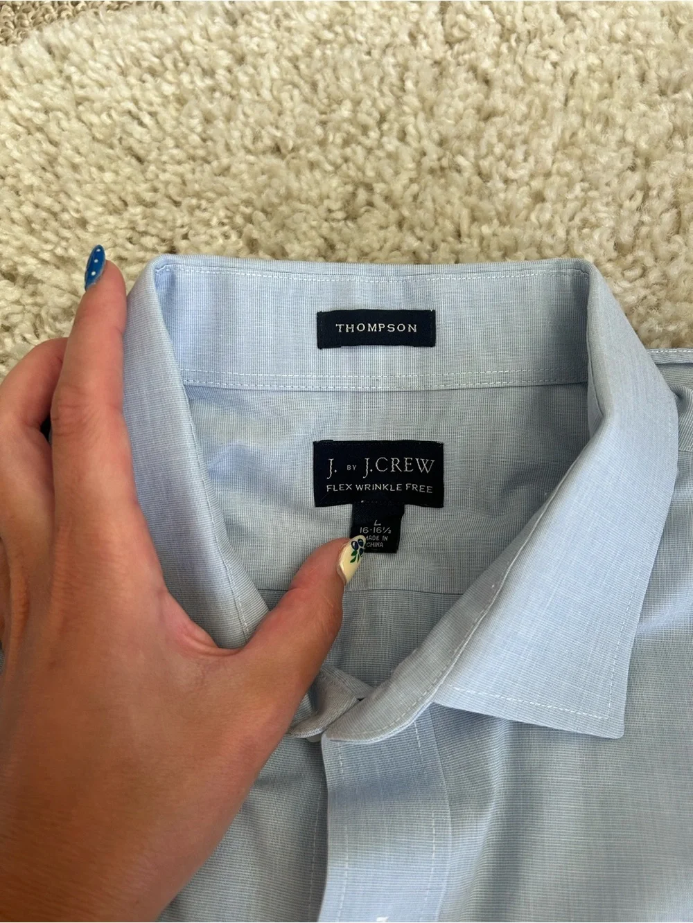 J. Crew Light Blue Thompson Men's Dress Shirt